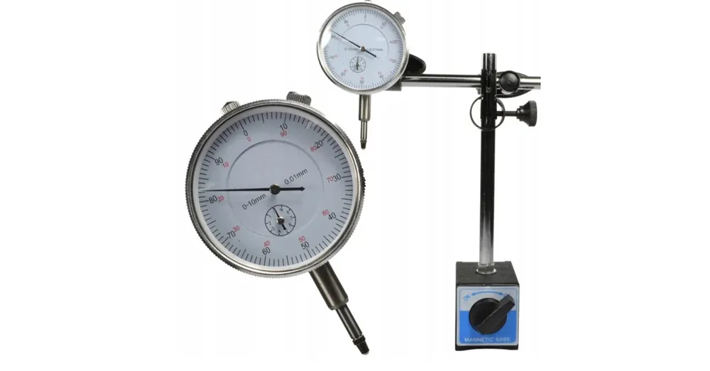 INDIKÁTORÓRA MÁGNESES ÁLLVÁNY D58 MÉRŐÓRÁVAL 0-10mm/0.01 BLACK 27516 UTOLSÓ DARABOK Prémium