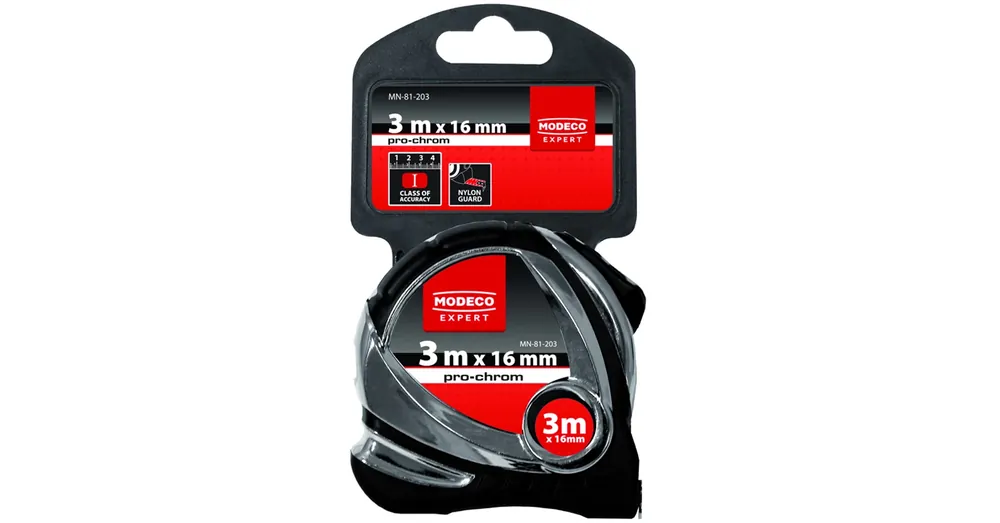 MODECO 81203 MÉRŐSZALAG 03M/16mm PROFI GUMÍROZOTT Népszerű