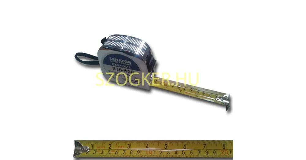 MÉRŐSZALAG 8M/26FT KROMTOKOS MM/INCH BEOSZTÁSSAL SENATOR 536-6080K Expressz szállítás