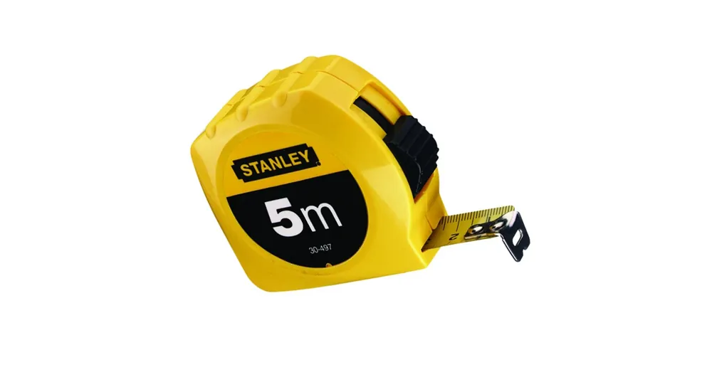 STANLEY 030497-130497 MÉRŐSZALAG 05M/19mm MŰANYAG SÁRGA ÖVAKASZTÓS Végkiárusítás