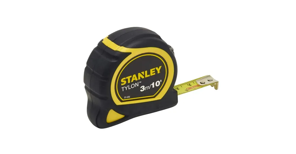 STANLEY 030686-130686 MÉRŐSZALAG03M/12mmGUMIBURKOLAT TYLON,NAGY KOPÁSÁLLÓSÁGÚSZALAG Szuper akció