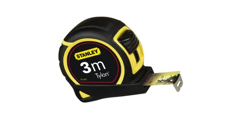 STANLEY 030687-130687 MÉRŐSZALAG03M/12mmGUMIBURKOLAT TYLON,NAGY KOPÁSÁLLÓSÁGÚSZALAG Kiárusítás