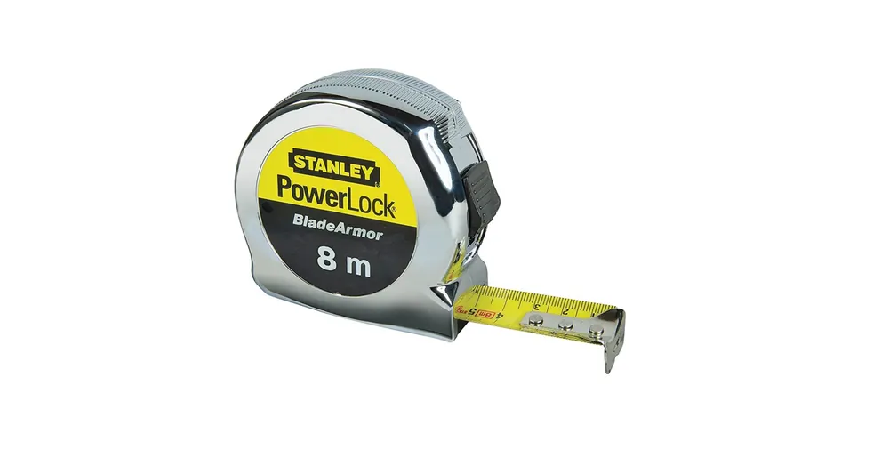 Azonnali szállítás STANLEY 033527 MÉRŐSZALAG 08M/25mm FÉMHÁZAS POWERLOCK BLADE ARMOR SÁR.-FEK