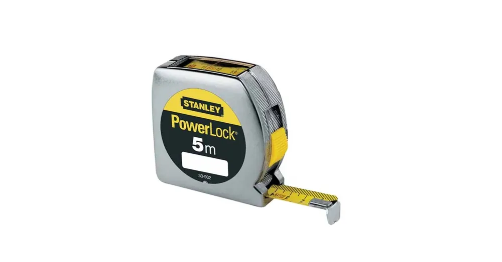 Akció STANLEY 033932 MÉRŐSZALAG 05M/19mm ABLAKOS POWERLOCK EZÜST/SÁRGA-FEKETE