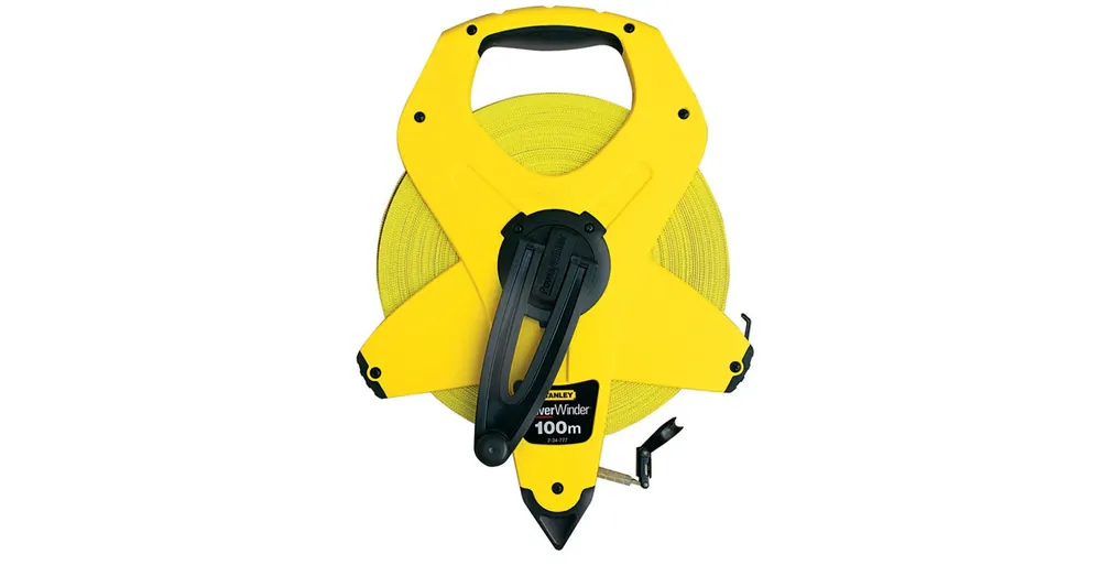 STANLEY 234777 MÉRŐSZALAG 100M/12,7mm ÜVEGSZÁLAS FEKETE-SÁRGA Legkelendőbb