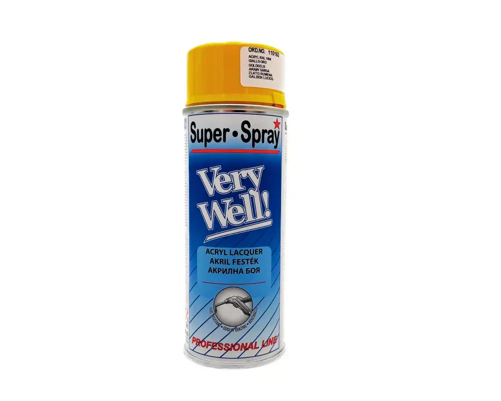 Alacsony ár Very Well akril spray 400ml RAL1004 aranysárga