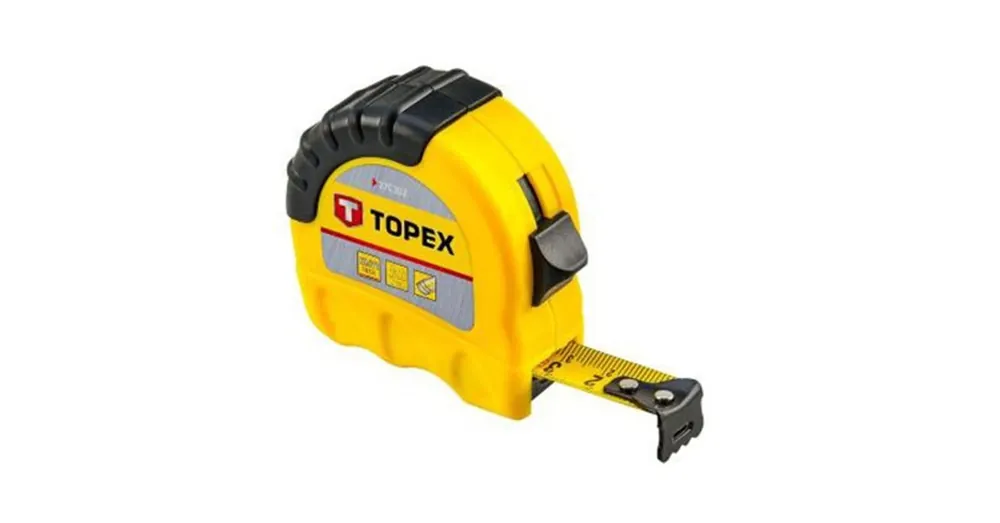 Exkluzív ajánlat TOPEX 27C303 MÉRŐSZALAG 03M/16mm STANDARD SÁRGA-FEKETE ÖVAKASZTÓS