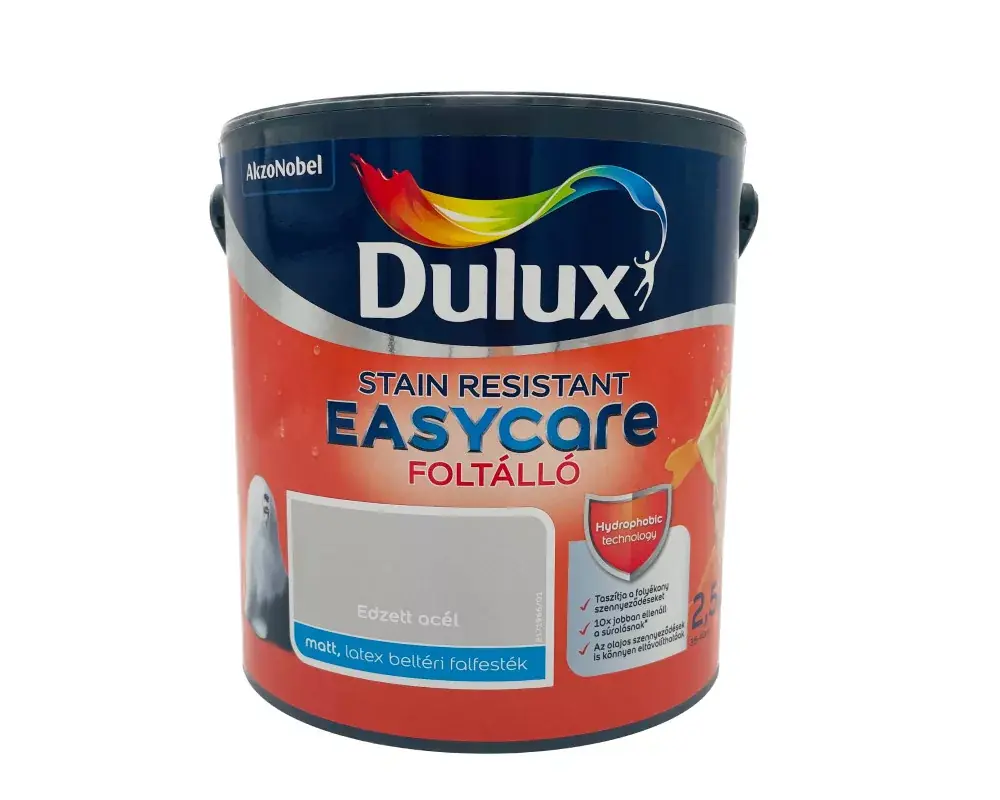Olcsó Dulux EasyCare beltéri falfesték 2,5l Edzett acél