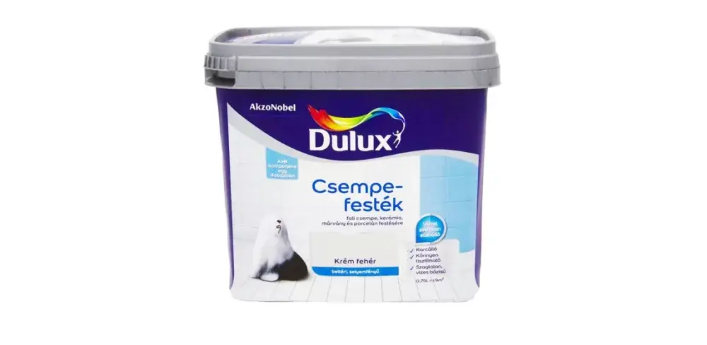 Kihagyhatatlan ajánlat Dulux csempefesték 0,75l Krém fehér