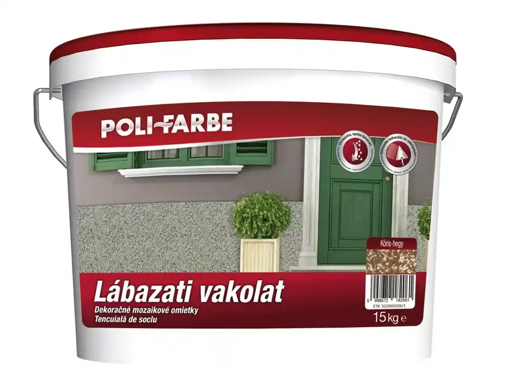 Poli-farbe lábazati vakolat 15kg Kőris-hegy Akciós ár