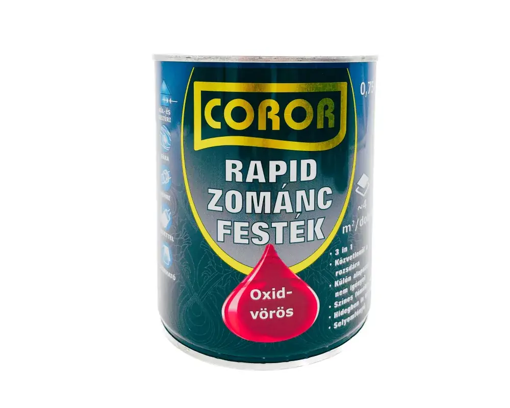 Coror Rapid zománcfesték 0,75l oxid vörös Biztonságos fizetés