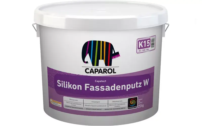 Gyors szállítás Caparol Silikon vakolat kapart 1,5mm 25kg L/Fehér