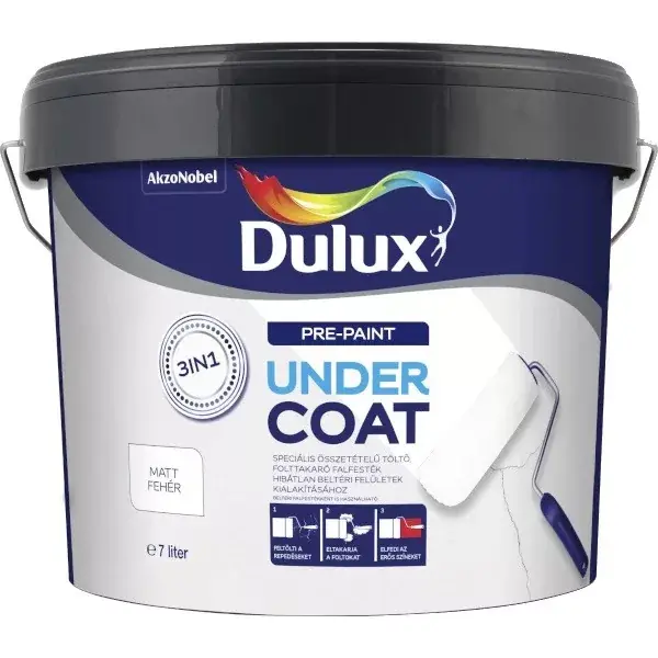 Szezonális akció Dulux PRE-PAINT 3in1 beltéri, töltő és folttakaró falfesték 7l