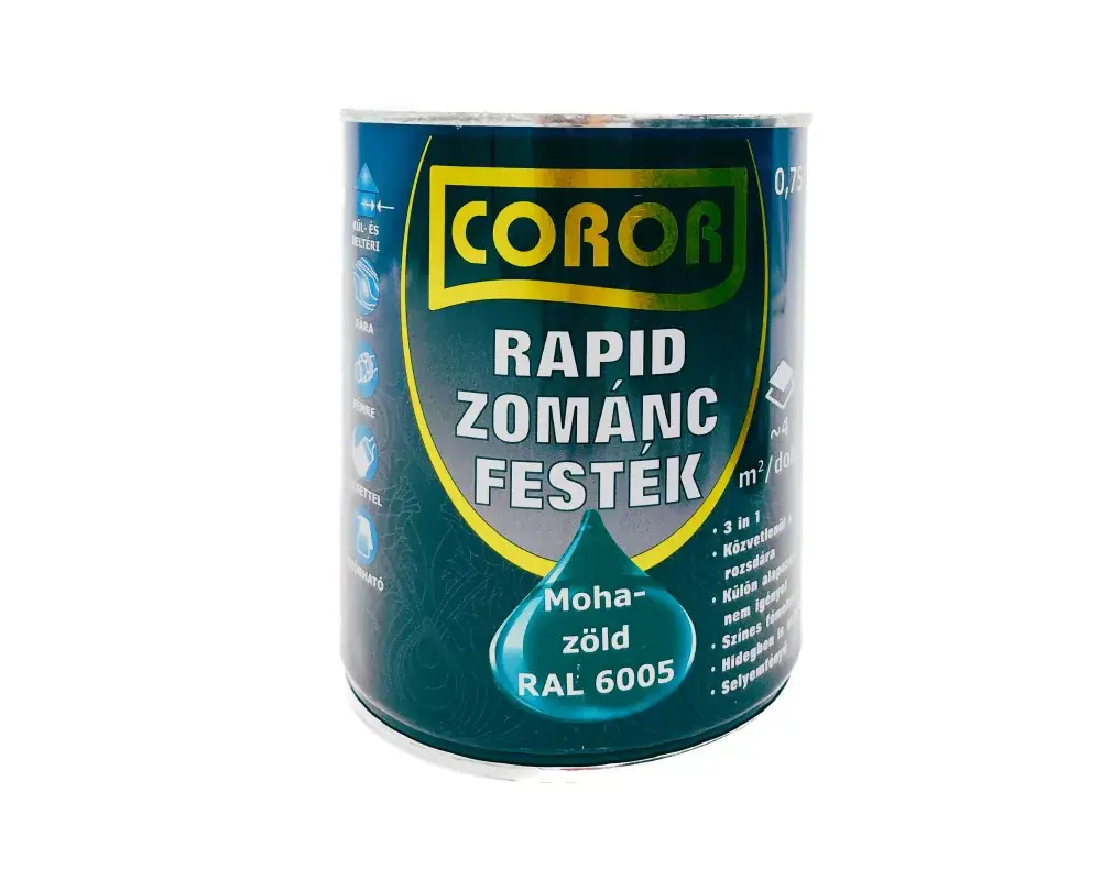 Coror Rapid zománcfesték 0,75l RAL6005 mohazöld Rendeld meg most