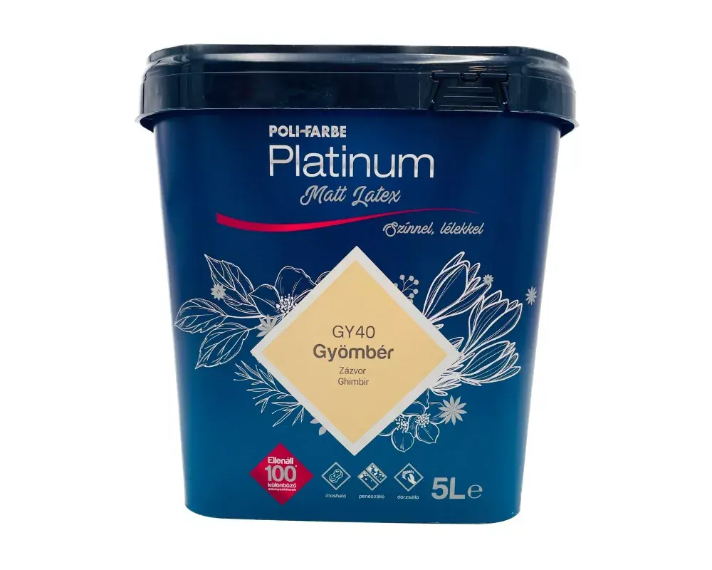 Árengedmény Platinum matt latex beltéri falfesték 5l Gyömbér