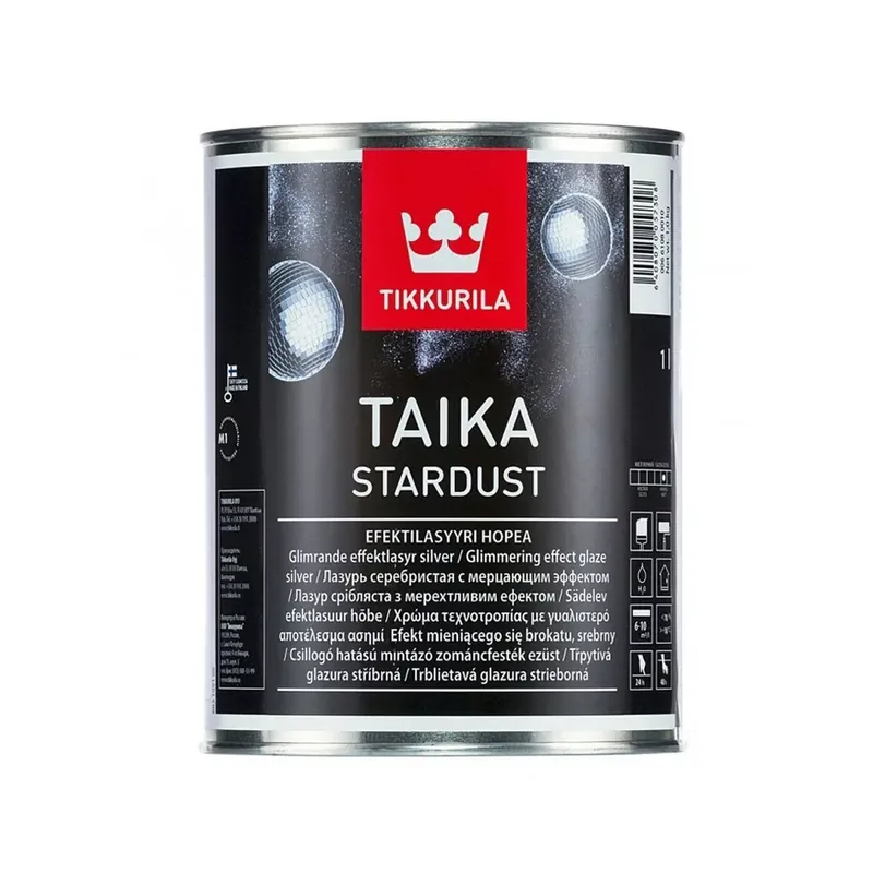 Gyors szállítás Taika Stardust csillámhatású falfény 1l ezüst