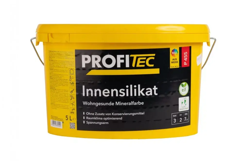 Kihagyhatatlan ajánlat ProfiTec P455 szilikát beltéri falfesték 5l fehér