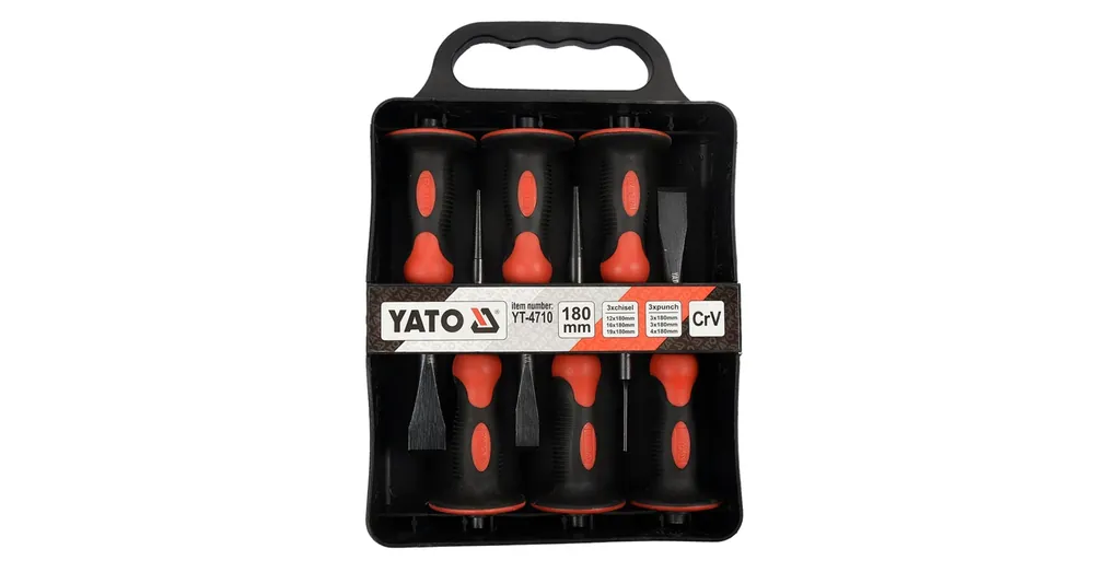 YATO 4710 LYUKASZTÓ ÉS VÉSŐ KLT 180 mm, 6db Outlet