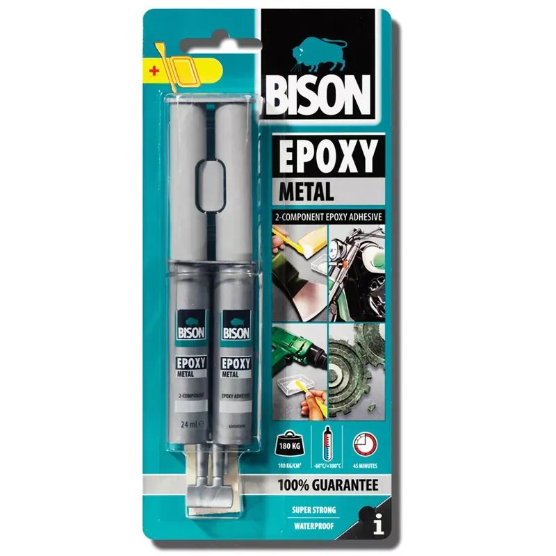 Bison metál kétkomponensű fémszínű epoxy ragasztó 24ml Szuper ajánlat
