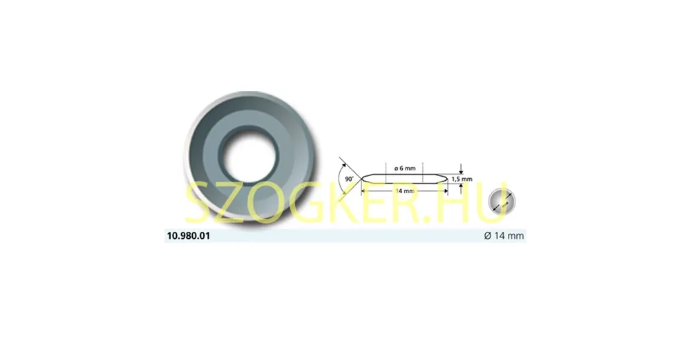 KAUFMANN 1098001 CSEMPEVÁGÓHOZ PÓTKERÉK D14 D06 TENGELLYEL / 1,5mm VASTAG Prémium