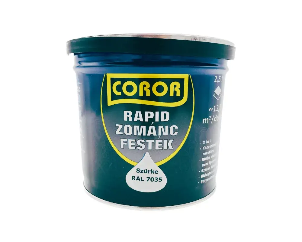 Biztonságos fizetés Coror Rapid zománcfesték 2,5l RAL7035 szürke