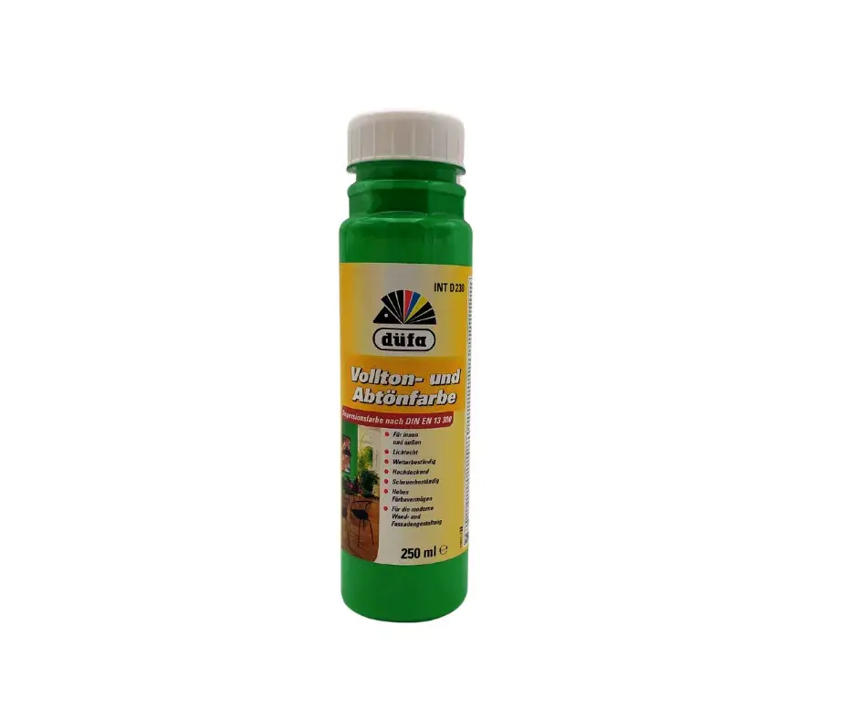 Düfa Voll- und Abtönfarbe D230 színezőfesték 250ml Tavasz zöld/Frühlingsgrün 135 Azonnali szállítás