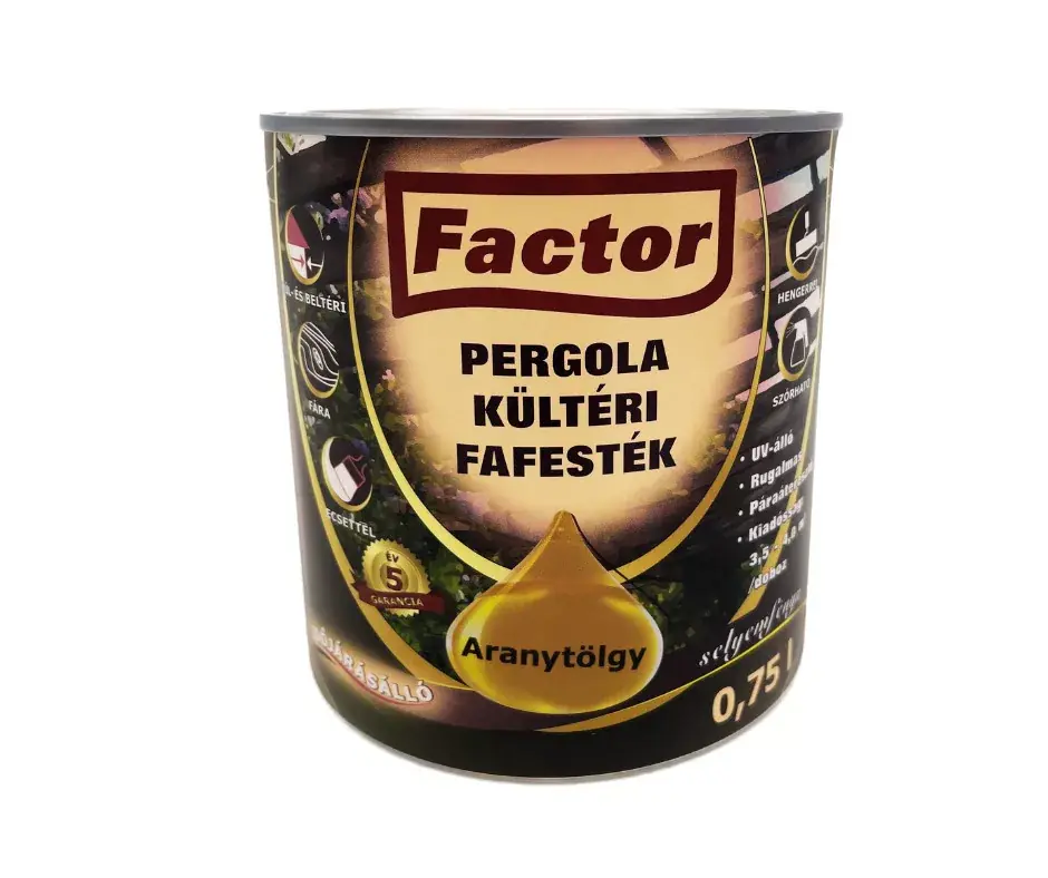 Legjobb ár Factor Pergola kültéri fafesték 2,5l aranytölgy