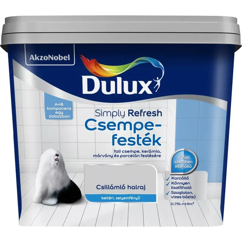 Szuper ajánlat Dulux csempefesték 0,75l Csillámló halraj