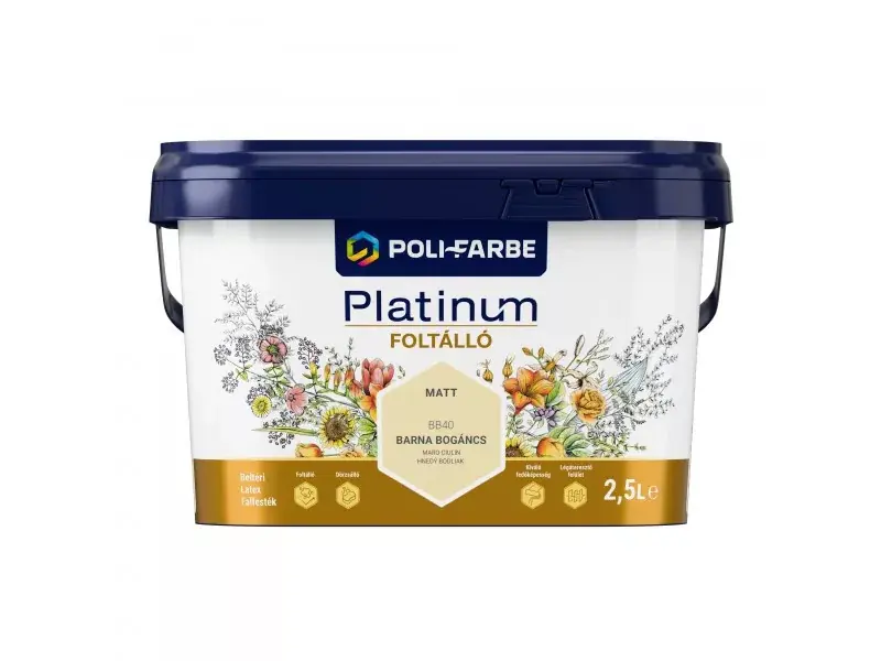 Platinum Foltálló beltéri falfesték 2,5l Barna bogáncs Azonnali szállítás