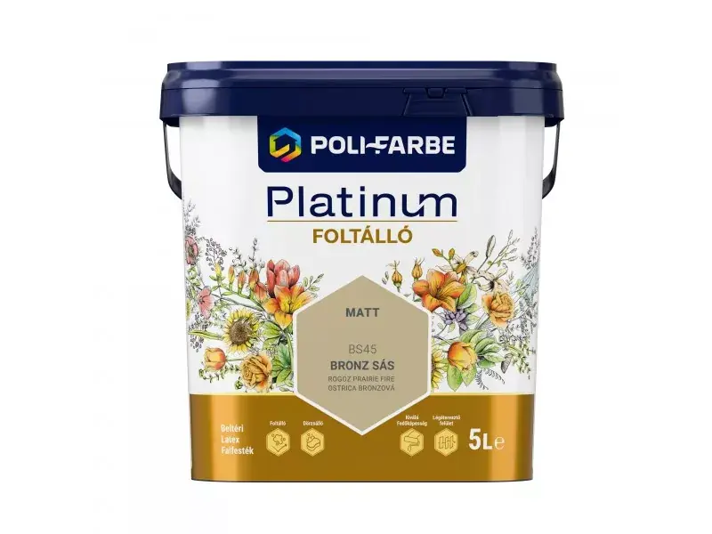 Akciós ár Platinum Foltálló beltéri falfesték 5l Bronz sás