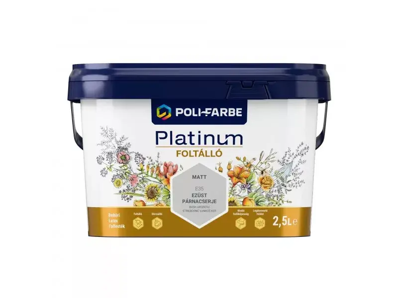 Platinum Foltálló beltéri falfesték 2,5l Ezüst párnacserje Alacsony ár