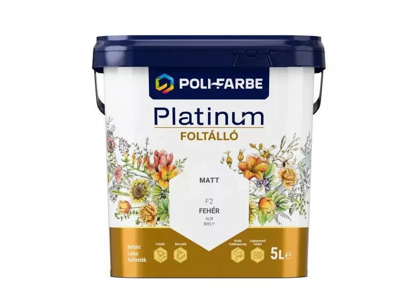 Platinum Foltálló beltéri falfesték 5l Fehér Csak ma