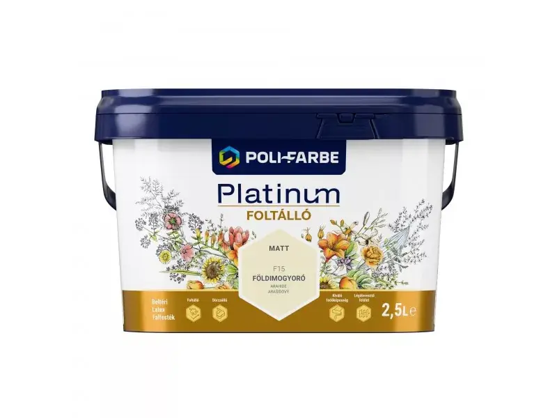 Platinum Foltálló beltéri falfesték 2,5l Földimogyoró Kiárusítás