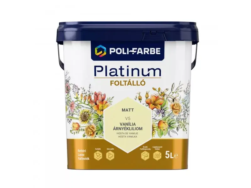 Platinum Foltálló beltéri falfesték 5l Vanília árnyékliliom Népszerű