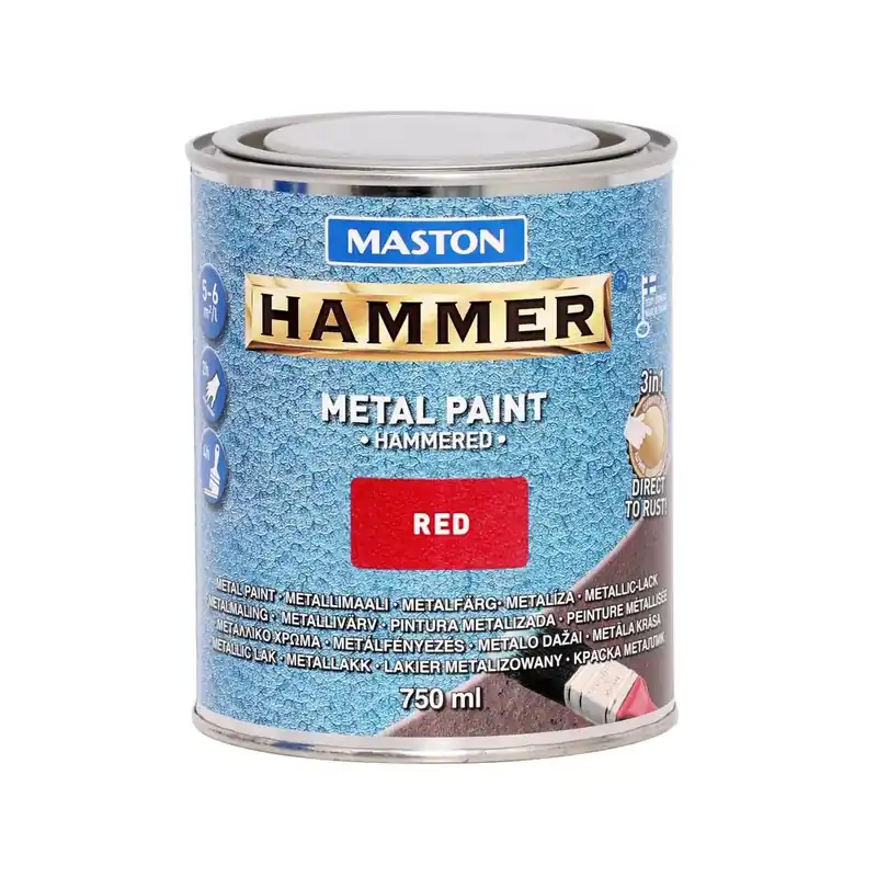 Maston Hammer fémfesték 750ml kalapácslakk Piros Különleges ajánlat