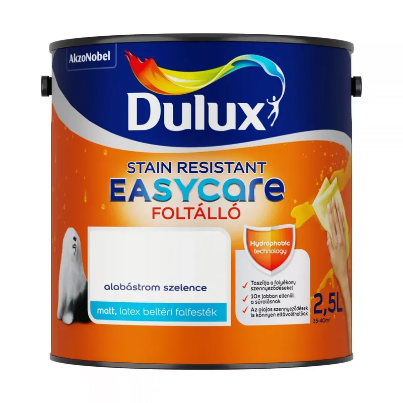 Gyors szállítás Dulux EasyCare beltéri falfesték 2,5l Alabástrom szelence