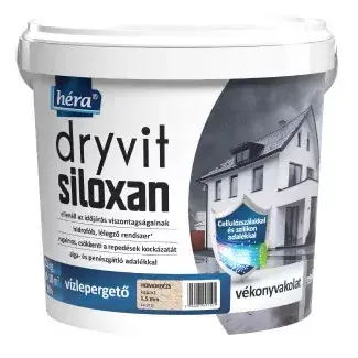 Újdonság Héra dryvit siloxan vékonyvakolat kapart 1,5mm 25kg L/Fehér