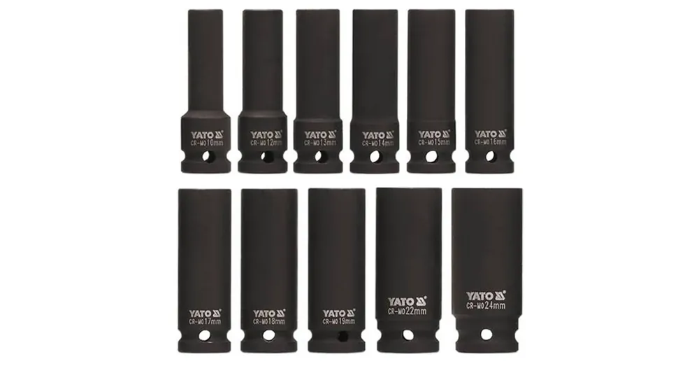 Biztonságos vásárlás YATO 1054 DUGÓKULCS KÉSZLET GÉPI HOSSZÚ 10-24mm / 11 RÉSZES / 1/2col
