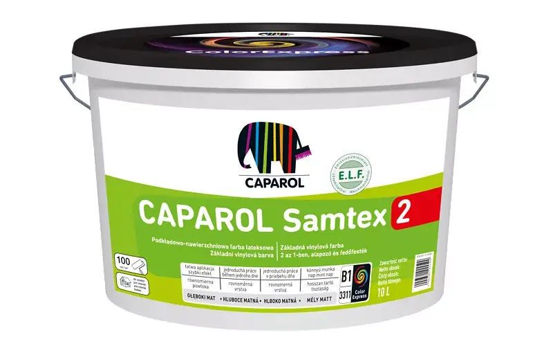 Gyors szállítás Caparol Samtex 2 beltéri falfesték 10L B1/Fehér