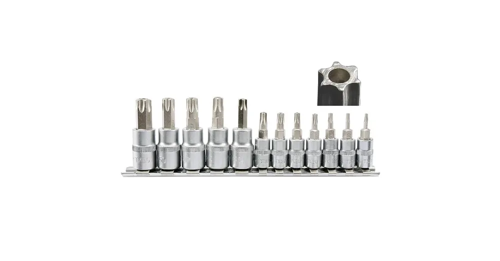 Szuper ajánlat YATO 04332 DUGÓKULCS BEHAJTÓ KÉSZLET TORX 12részes DIN 3120 BIZTONSÁGI