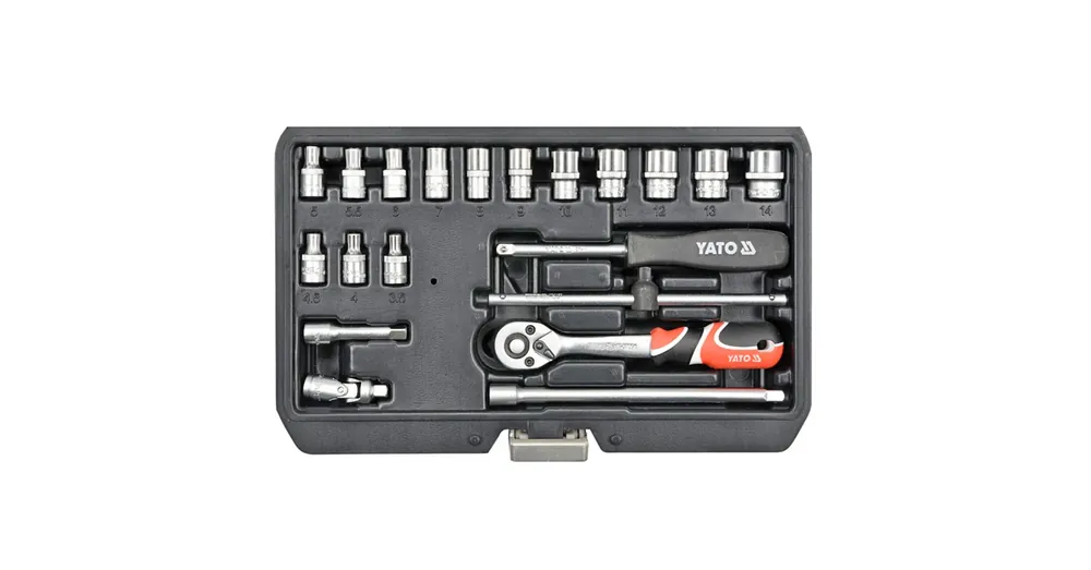 Azonnali szállítás YATO 14491 DUGÓKULCS KÉSZLET 03,5-14/20részes 1/4col