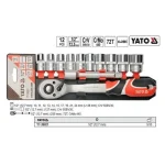 YATO 38821 DUGÓKULCS KÉSZLET 10-24/12részes 1/2col CrV CrMo Biztonságos fizetés