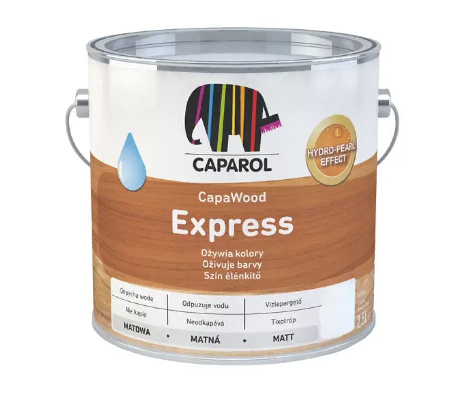 CapaWood Express vízbázisú vékonylazúr 2,5l 00 Clear-Színtelen Kiárusítás