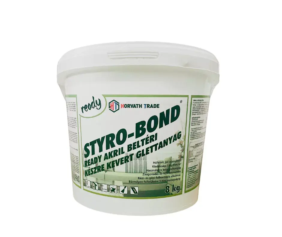 Styro-Bond Ready Projekt akril beltéri készre kevert glett 8kg fehér Újdonság