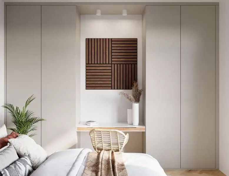 4db-os Cando Decowall Acoustic Tile dekorációs falpanel 50x50x1,8cm dió 4db/csomag Végkiárusítás