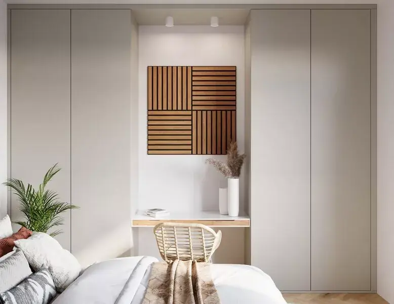 4db-os Cando Decowall Acoustic Tile dekorációs falpanel 50x50x1,8cm, bronz tölgy, 4db/csomag Kiárusítás
