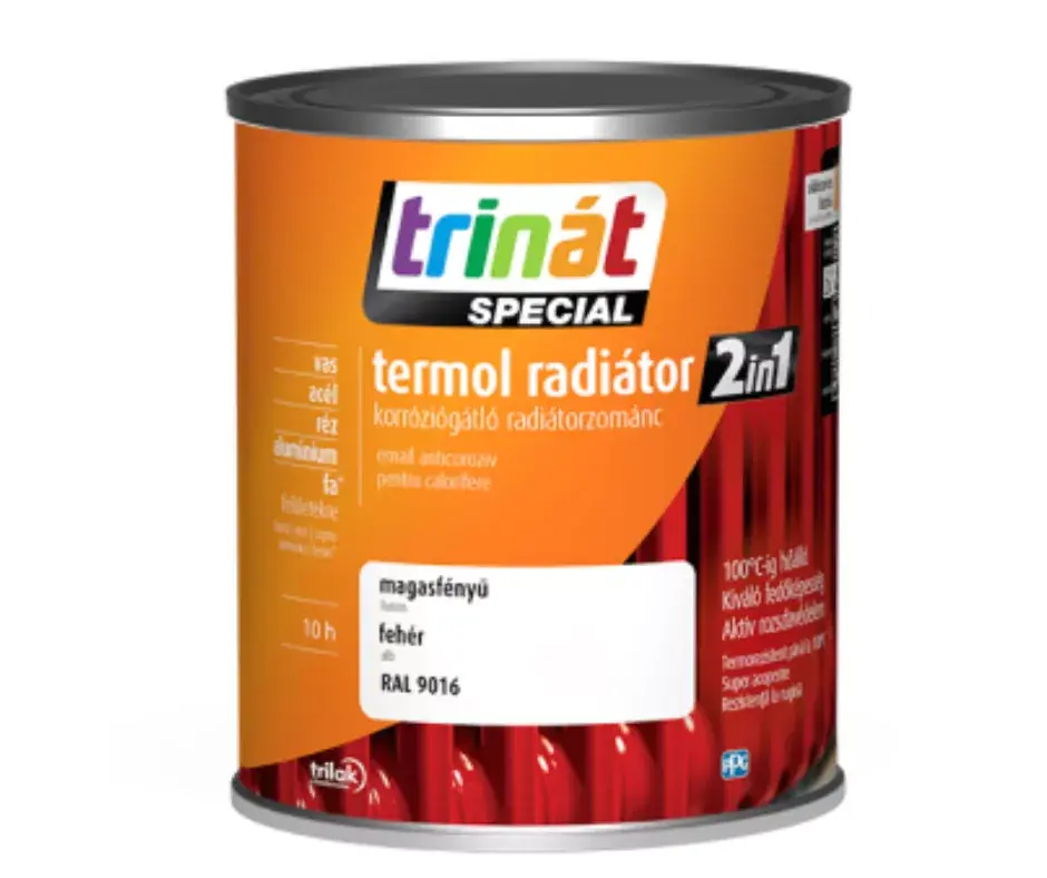 Kedvezményes ár Trinát Special Termol radiátorzománc 2in1 2,5l RAL9016 Fehér
