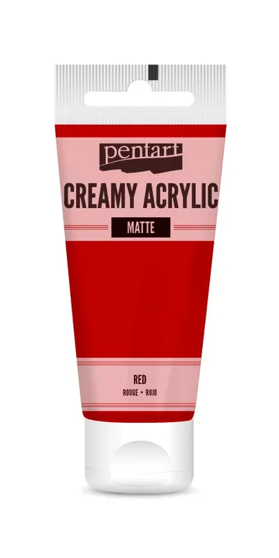 Pentart Krémes akrilfesték selyemfényű 60ml Piros Különleges ajánlat