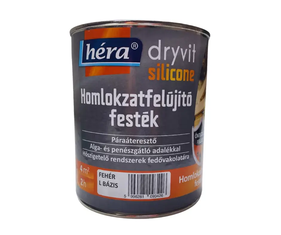 Héra dryvit szilikon homlokzatfelújító festék 1l L/Fehér Különleges ajánlat