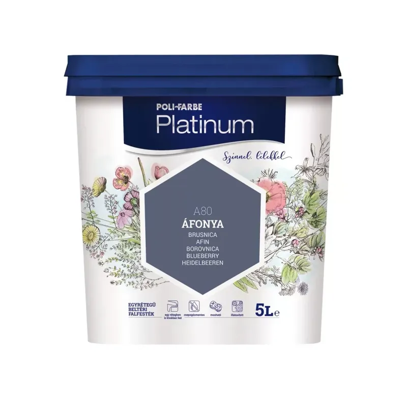 Korlátozott ajánlat Platinum beltéri falfesték 5l Áfonya